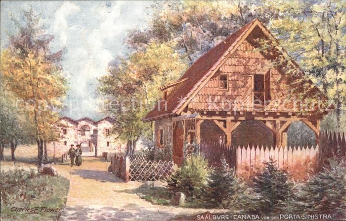 Kastell Saalburg Canaba von der Porta Sinistra Oilette Tucks No. 673 B Kuenstler