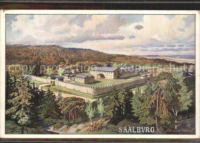 Kastell Saalburg Gesamtansicht Kuenstlerkarte Carl Nebel