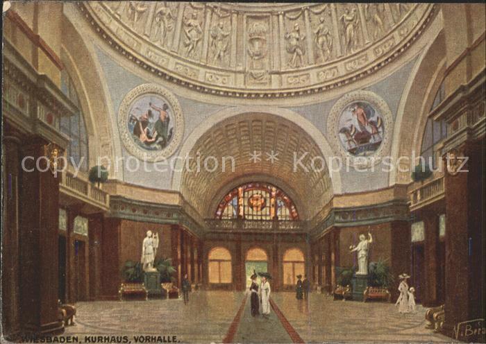 Wiesbaden Kurhaus Serie Deutsche Staedtebilder Primus Postkarte nach Original oe