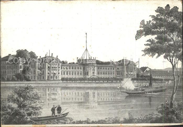 Biebrich Wiesbaden mit altertuemlichem Schloss Herzog von Nassau Dampfer
