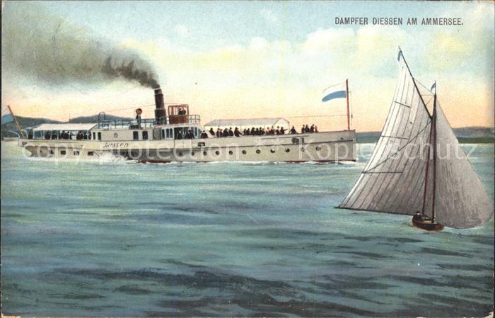 Ammersee Dampfer Diessen Segelboot