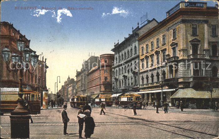 Budapest Rakoczi ut Rakoczistrasse Strassenbahn