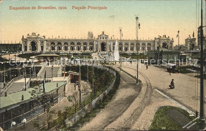 Bruxelles Bruessel Exposition de 1910 Facade Principale