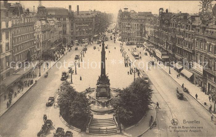Bruxelles Bruessel Place de Brouckere Monument Anspach Bou