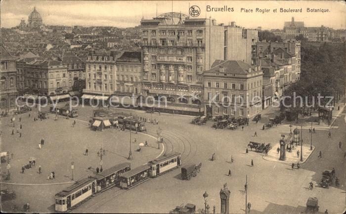 Bruxelles Bruessel Place Rogier et Boulevard Botanique Tram