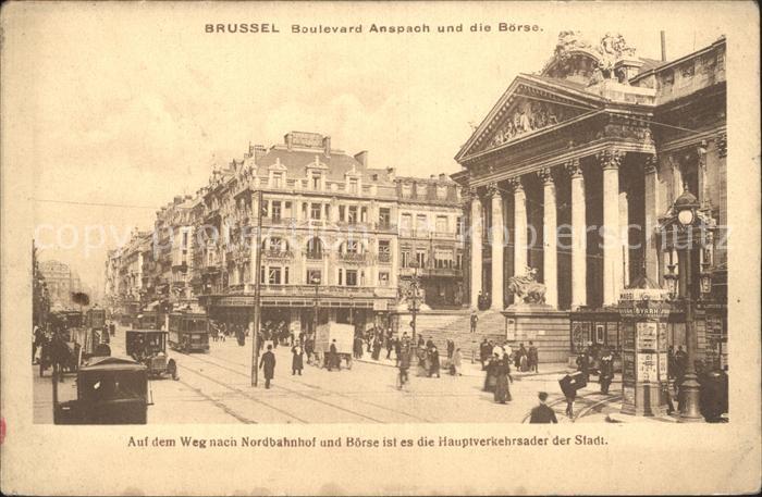 Bruxelles Bruessel Boulevard Anspach et la Bourse Boerse