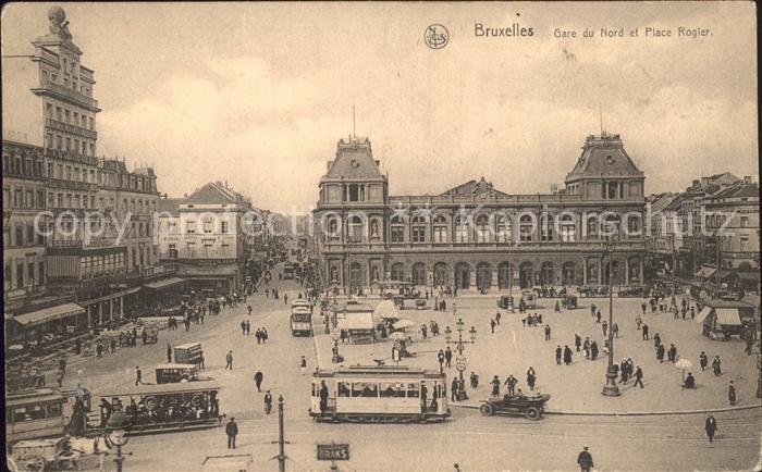 Bruxelles Bruessel Gare du Nord et Place Rogier Tram