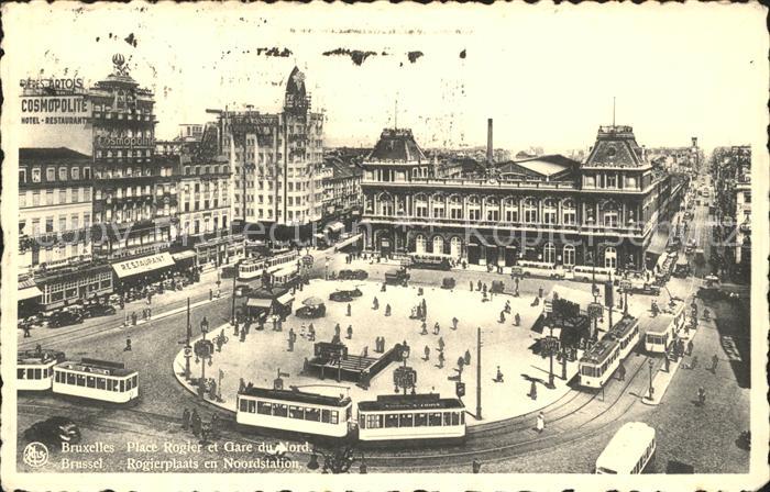 Bruxelles Bruessel Gare du Nord et Place Rogier Tram