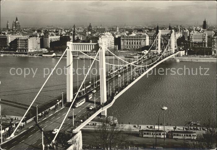 Budapest Erzsebet hid Elisabethbrücke Donau