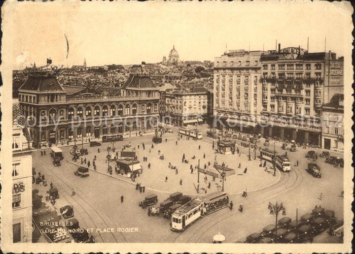 Bruxelles Bruessel Gare du Nord et Place Rogier Tram