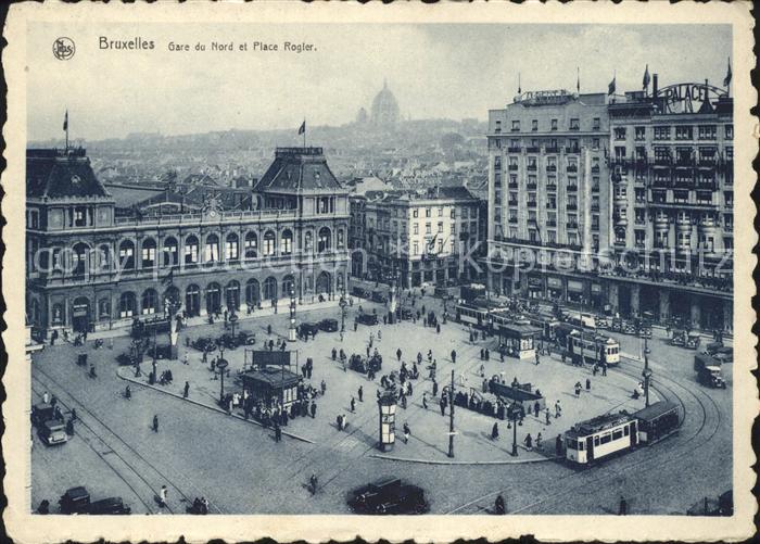 Bruxelles Bruessel Gare du Nord et Place Rogier Tram