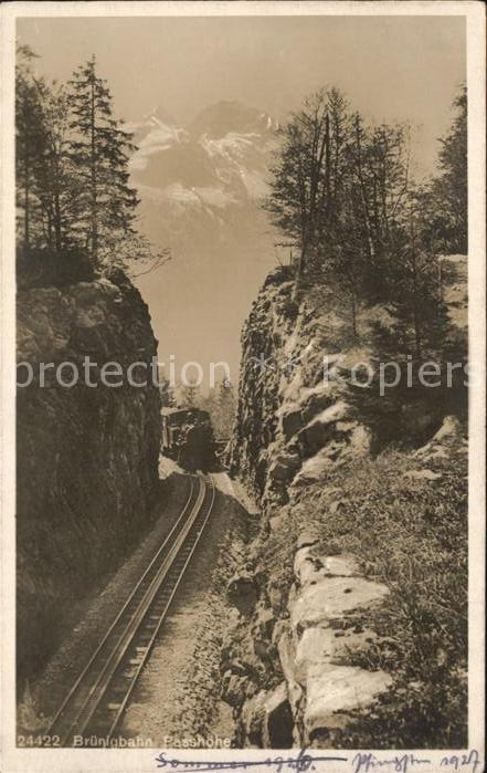Bruenig BE Eisenbahn Passhoehe