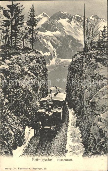 Bruenig BE Bruenigbahn Einschnitt