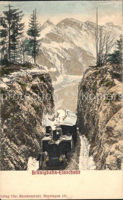 Bruenig BE Bruenigbahn Einschnitt