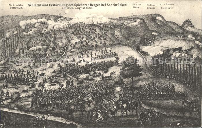 SAARBRueCKEN Saarland Schlacht Erstuermung Spicherer Berges