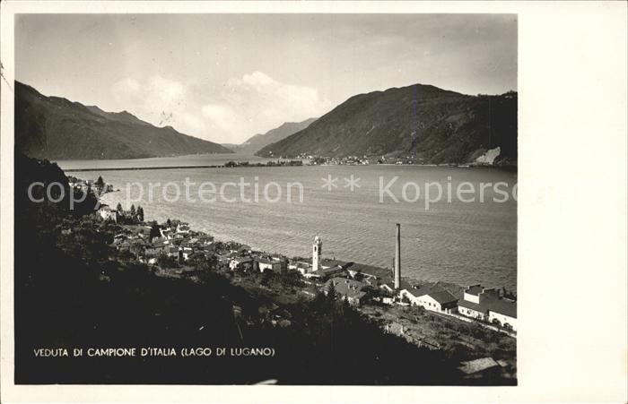 Lago di Lugano TI Veduta di Campione D Italia