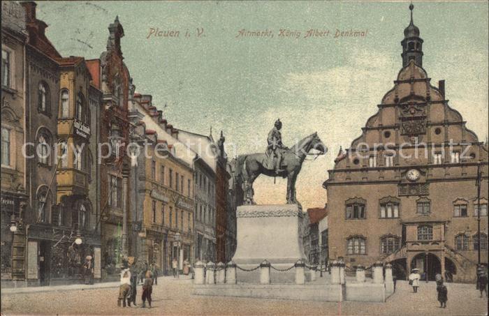 Plauen Vogtland Altmarkt Koenig Albert Denkmal