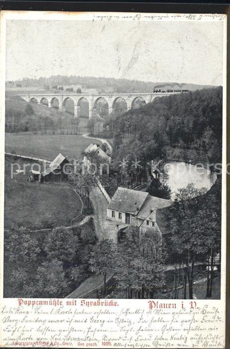 Plauen Vogtland Poppenmuehle Bruecke