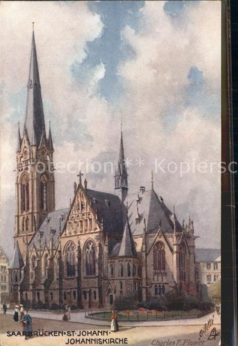 SAARBRueCKEN Saarland St Johann Johanniskirche Kuenstlerkarte