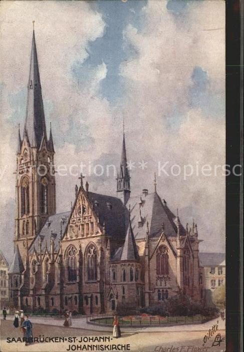 SAARBRueCKEN Saarland St Johann Johannniskirche Kuenstlerkarte