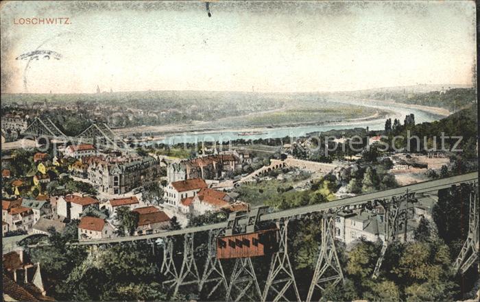 Loschwitz Panorama Elbe Bruecke Bergschwebebahn