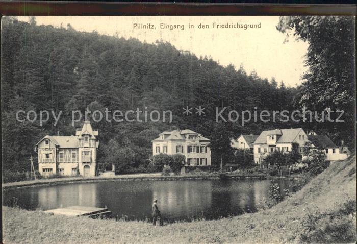 Pillnitz Eingang in den Friedrichsgrund Teich