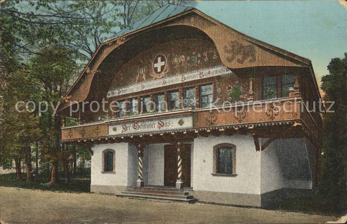 DRESDEN Elbe Internationale Hygiene Ausstellung 1911 Schweizerischer Pavillon So