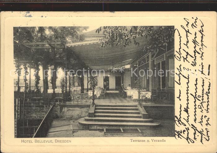 DRESDEN Elbe Hotel Bellevue Restaurant Terrasse und Veranda