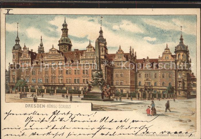 DRESDEN Elbe Koenigliches Schloss Denkmal