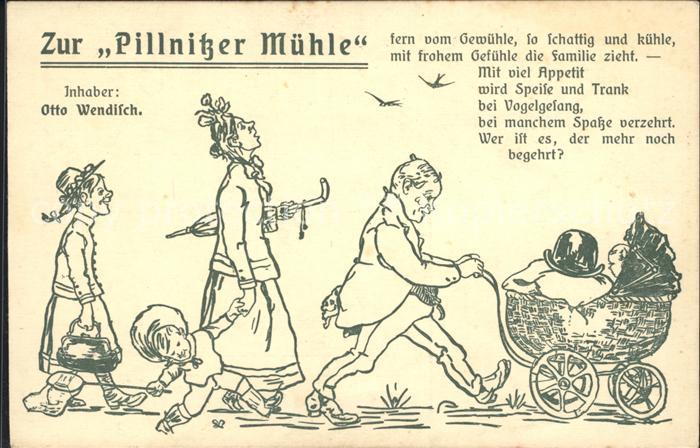 Pillnitz Zur Pillnitzer Muehle Karikatur