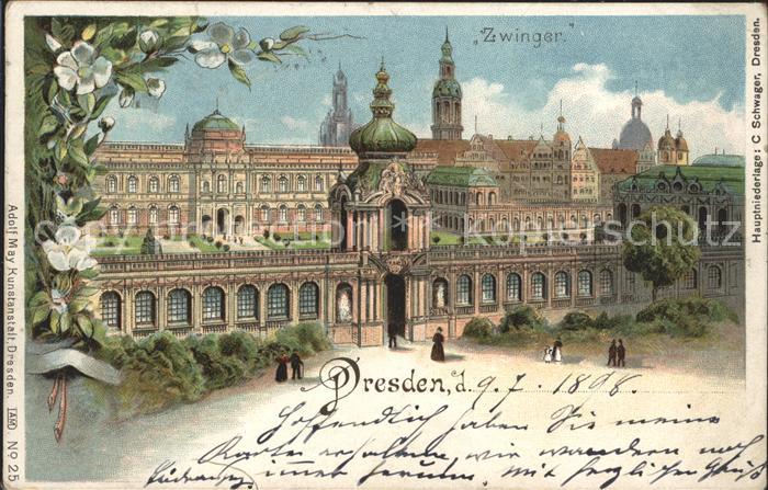 DRESDEN Elbe Zwinger Deutsche Reichspost