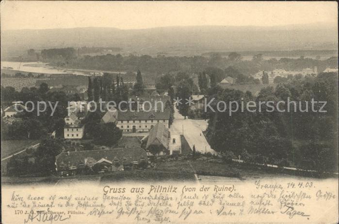 Pillnitz Panorama Blick von der Ruine