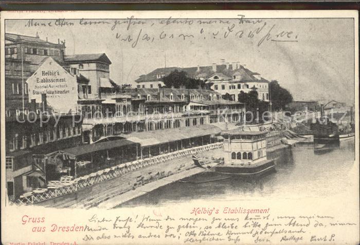 DRESDEN Elbe Helbigs Etablissement