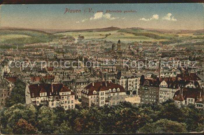Plauen Vogtland Panorama Blick vom Baerenstein