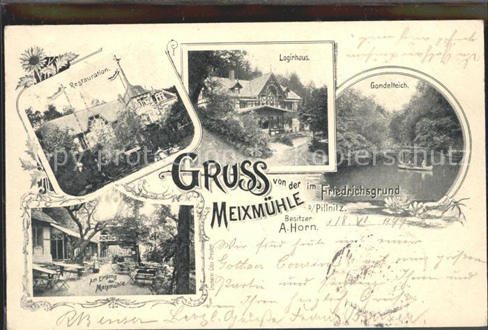 Pillnitz Meixmuehle Restauration Logierhaus Gondelteich Friedrichsgrund