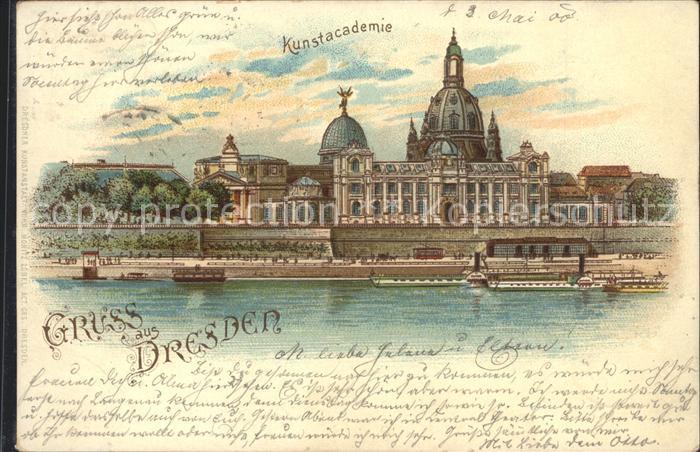 DRESDEN Elbe Kunstakademie Deutsche Reichspost