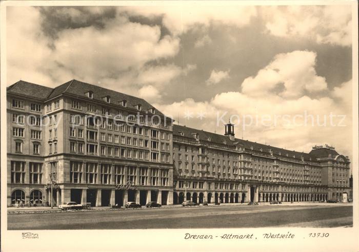 DRESDEN Elbe Altmarkt Gebaeude Westseite