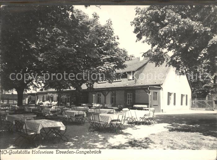 Langebrueck HO Gaststaette Hofewiese Gartenrestaurant Handabzug