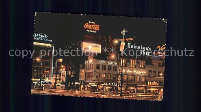 Amsterdam Niederlande Leidseplein bij avond