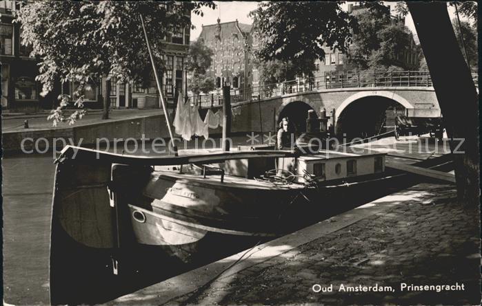 Amsterdam Niederlande Prinsengracht Boot