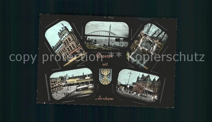 Arnhem Stadhuis Rijnbrug Waterval Sonsbeek Musis Sacrum Stationsplein Wappen