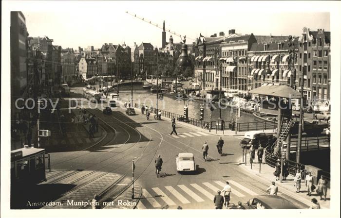 Amsterdam Niederlande Muntplein met Rokin