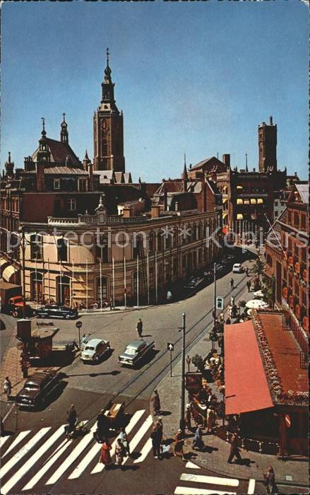 s-Gravenhage Groenmarkt met St Jacobskerk