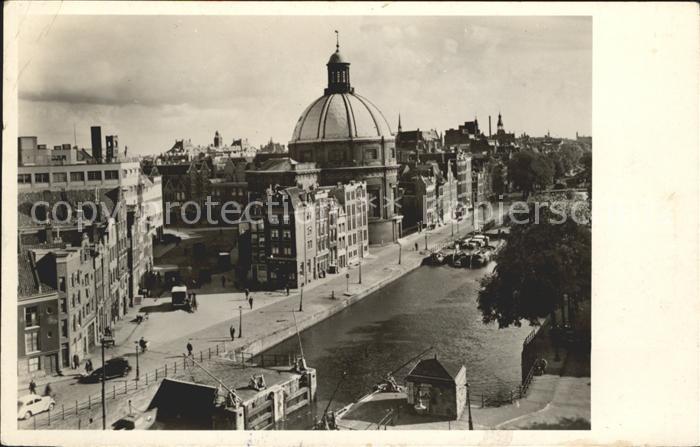 Amsterdam Niederlande Singel met Luth Kerk Kirche