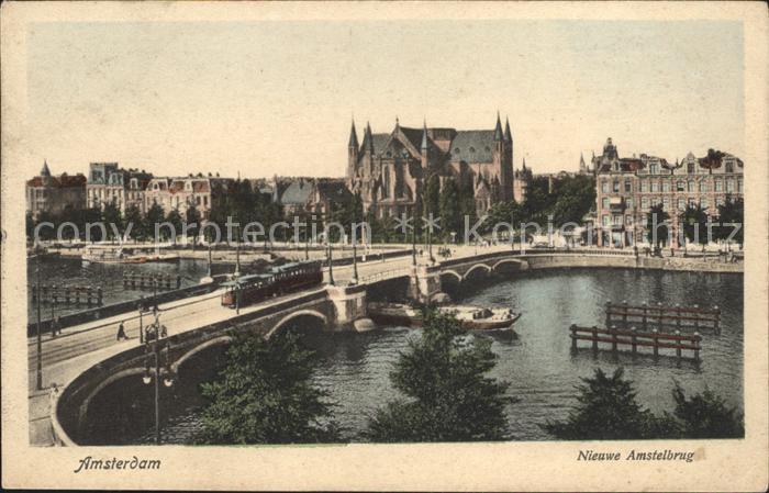 Amsterdam Niederlande Nieuwe Amstelbrug Brücke