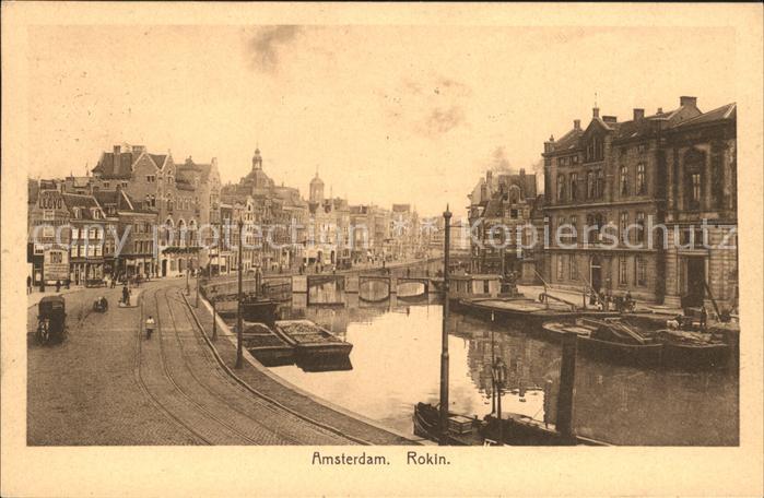 Amsterdam Niederlande Rokin Kanal Kahn