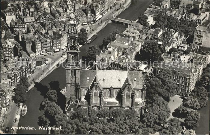 Amsterdam Niederlande Westerkerk Kirche Fliegeraufnahme