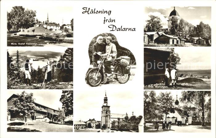 Dalarna Teilansichten Landschaft Wandern Kirche Fahrrad