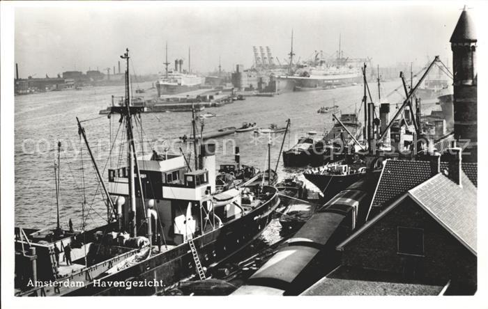 Amsterdam Niederlande Havengezicht Hafen Schiff Dampfer