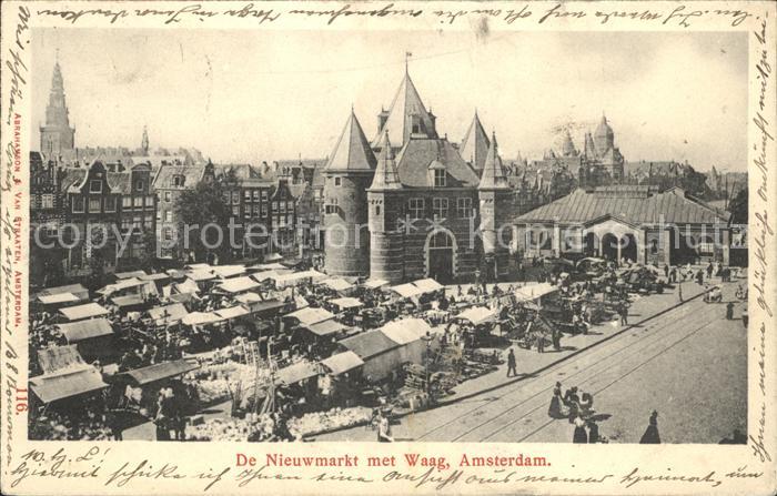 Amsterdam Niederlande Nieuwmarkt met Waag